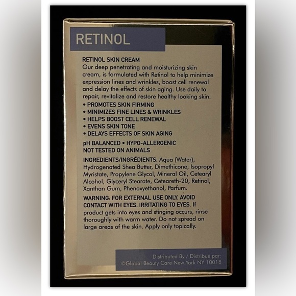 Retinol Anti-Aging Day Night Skin Cream 1.7 oz Global Beauty Care SET OF 4 New - Picture 3 of 7